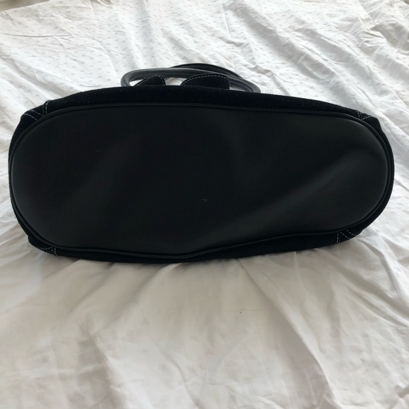 Black Suede Leather Cole Haan Shoulder Bag - Picture 6 of 8